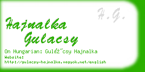 hajnalka gulacsy business card